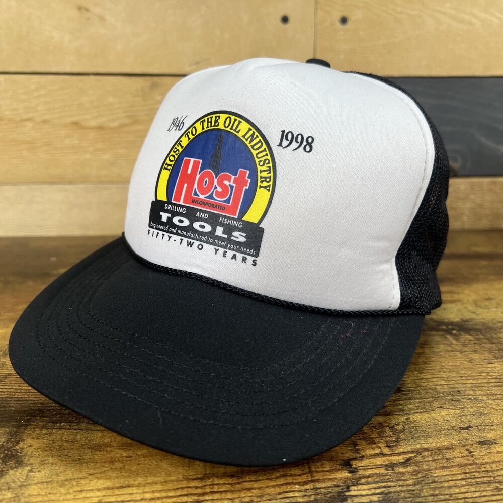 Host Incorporated Oil Industry Trucker Mesh Snapback Hat Baseball Cap